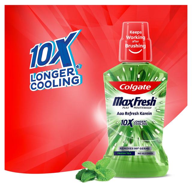 Colgate Maxfresh Plax Antibacterial Mouthwash Fresh Tea 500 ml