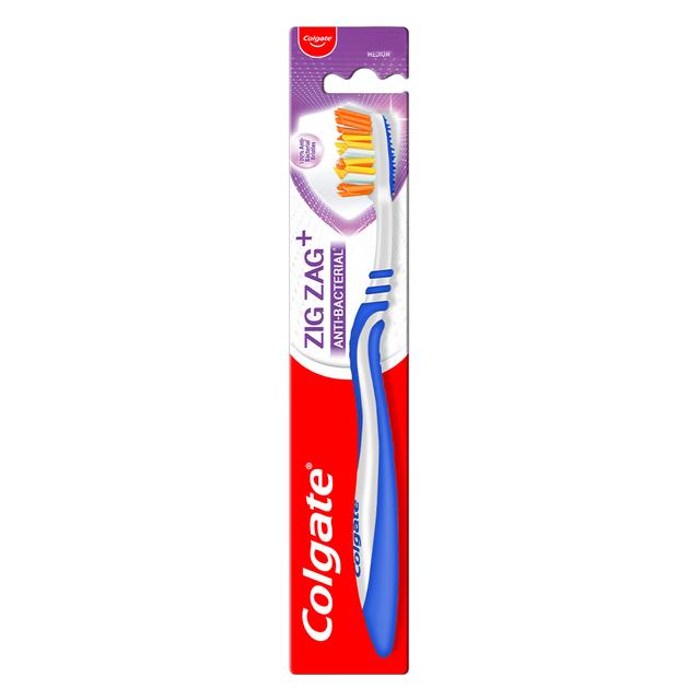 Colgate ZigZag Anti-bacterial Medium Bristle Toothbrush - 1 Pc