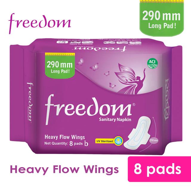 Freedom Sanitary Napkin Heavy Flow 8 pads
