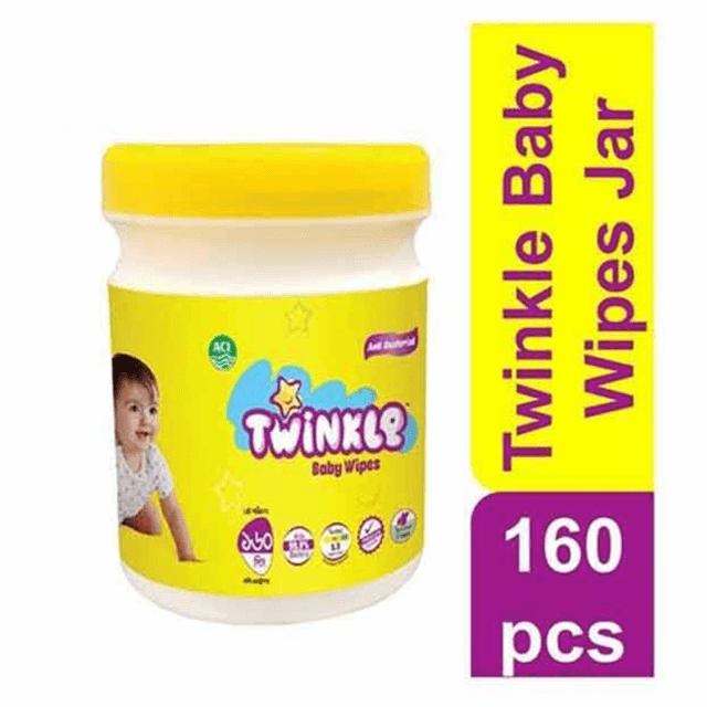 Twinkle Baby Wipes Jar 160 pcs