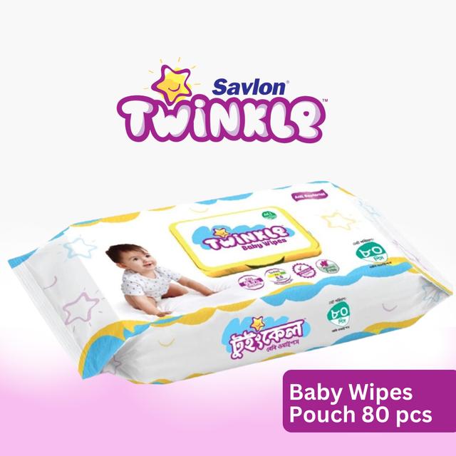 Twinkle Baby Wipes Pouch 80 pcs