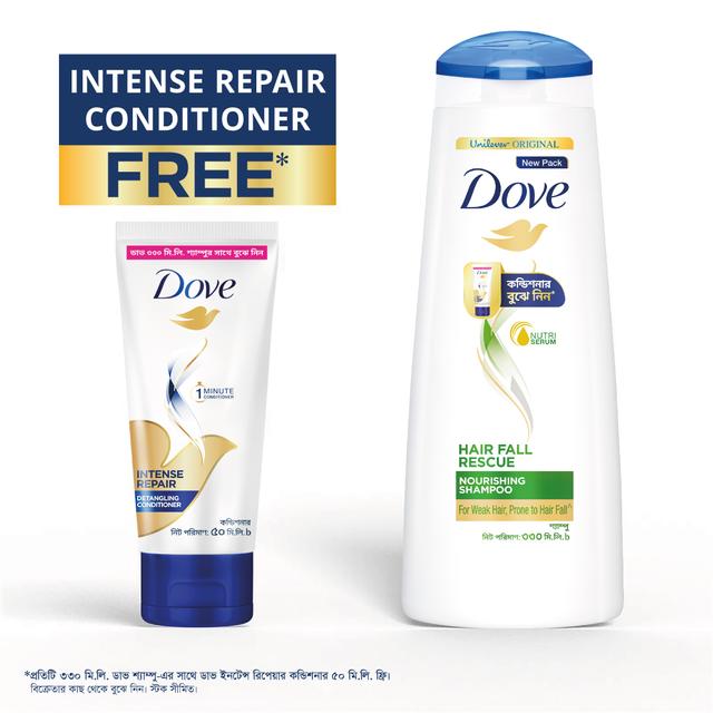 Dove Shampoo Hairfall Rescue 330ml (Conditioner Free)