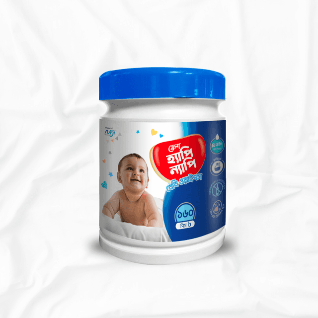 Fresh Happy Nappy Baby Wipes Canister 160 pcs