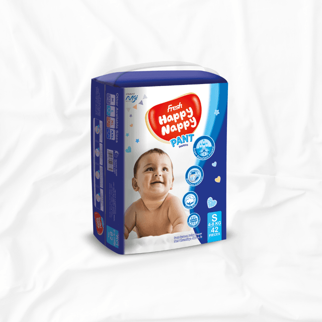 Fresh Happy Nappy Pant Diaper 4-8 kg (S-Size) 42 pcs