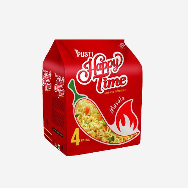 Pusti Happy Time Instant Masala Noodles 35 gm, 4 pcs Pack