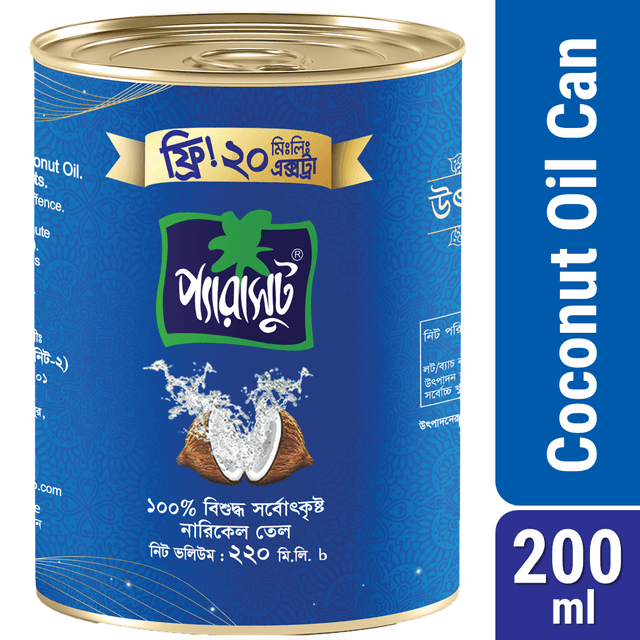 Parachute Coconut Oil Can 200ml